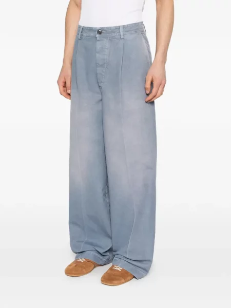 Pantaloni Marni plisate albastru