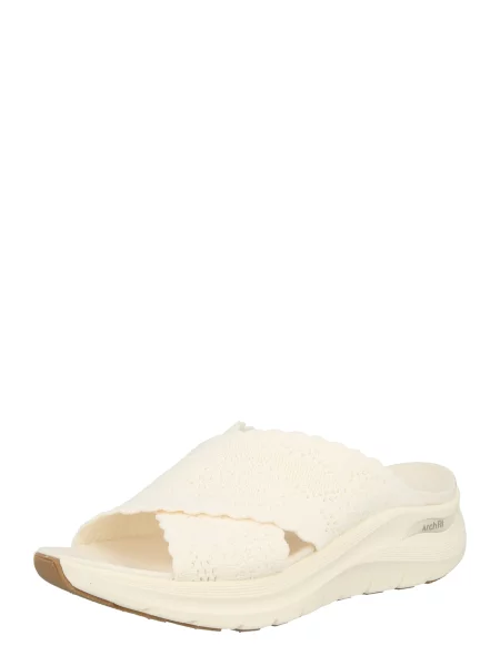 SKECHERS Nizki natikači ARCH FIT off-bela bela