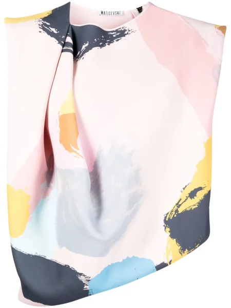 Udrapować bluzka Maticevski różowa