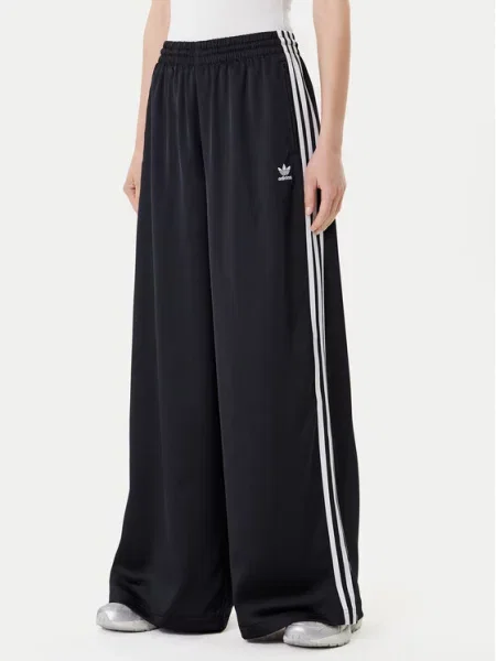 Adidas Spodnji del trenirke adicolor Satin Wide Leg črna