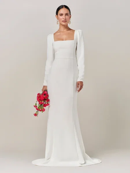 BWLDR Rochie AMARIA GOWN' alb