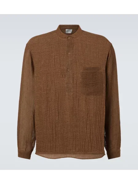 Lanena srajca Le Kasha rjava