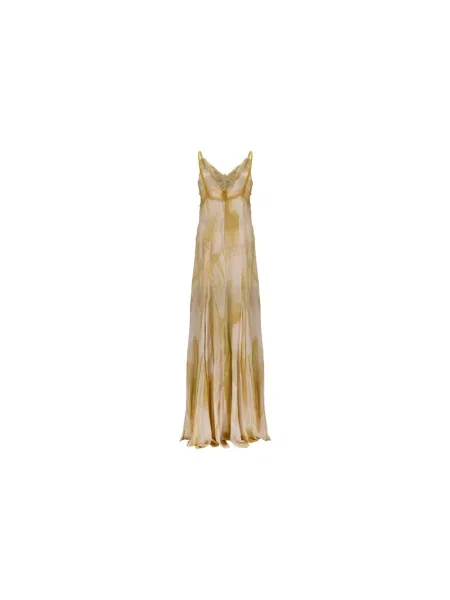 Sukienka maxi Elisabetta Franchi beżowa