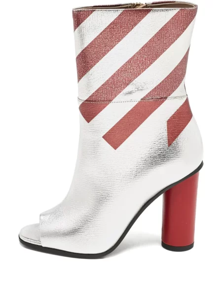 Cizme scurte Anya Hindmarch cu dungi gri