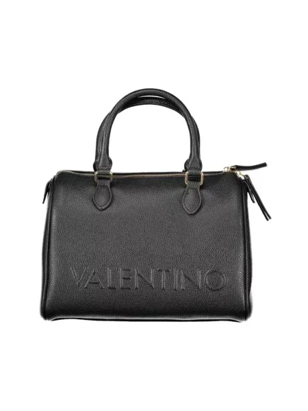 Lniana torebka Valentino Bags czarna