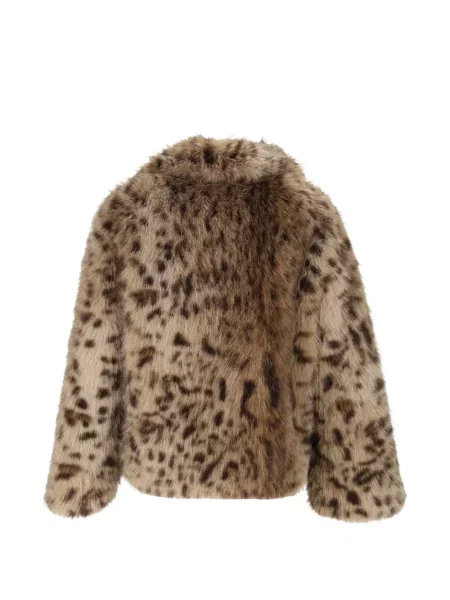 Geacă Bully cu imagine cu model leopard cu blană