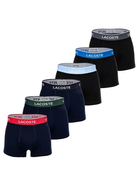 LACOSTE Boxeralsók kék / zöld / piros fekete