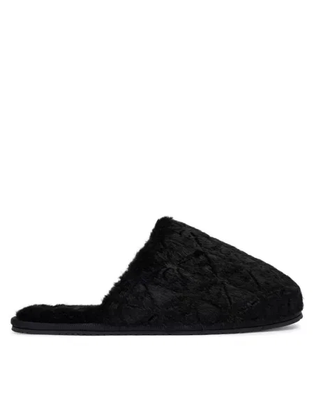 Calvin Klein Papuci de casă Home Slipper Fur Aop negru