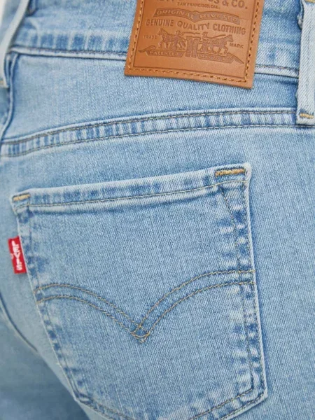 Карирани дънки straight leg Levi's® с шипове кафяво