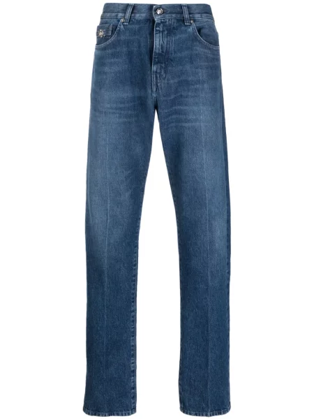 Blugi drepți Versace albastru