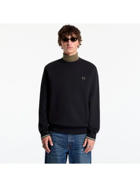 Hanorac crewneck Fred Perry cu decolteu rotund