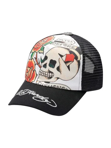 Ed Hardy Șapcă Before Dishonor bej deschis / portocaliu homar / negru alb