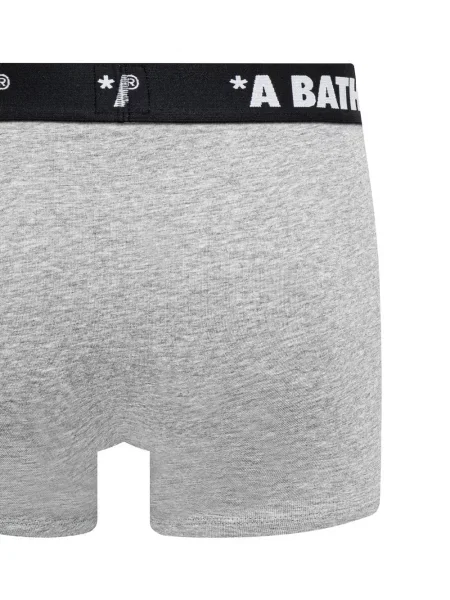 Boxeralsó A Bathing Ape® autogrammal szürke