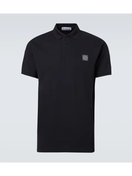 Polo Stone Island cu strasuri albastru