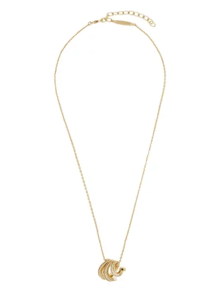 Colier Ferragamo de cristal auriu