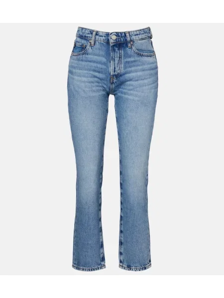 Skinny jeansy skinny Ag Jeans niebieskie