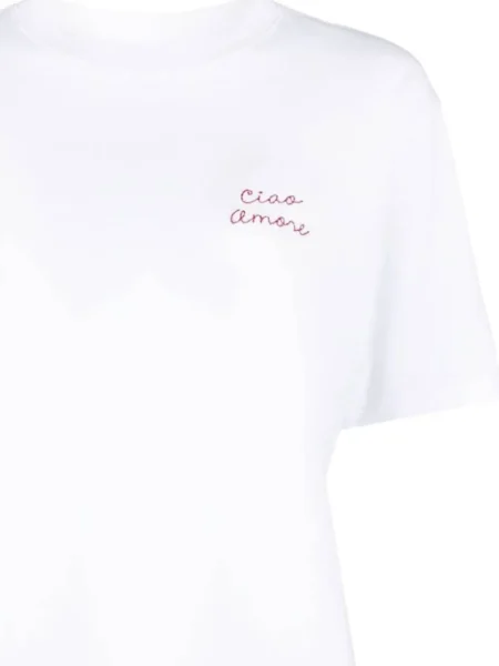 Tricou Giada Benincasa cu broderie alb
