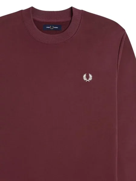 Hanorac Fred Perry cu broderie cu nervuri roșu