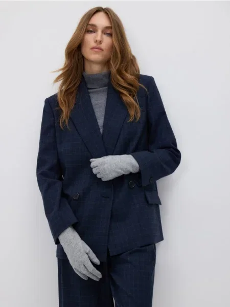 Reserved Рукавички з додаванням вовни темно-сірий сірі