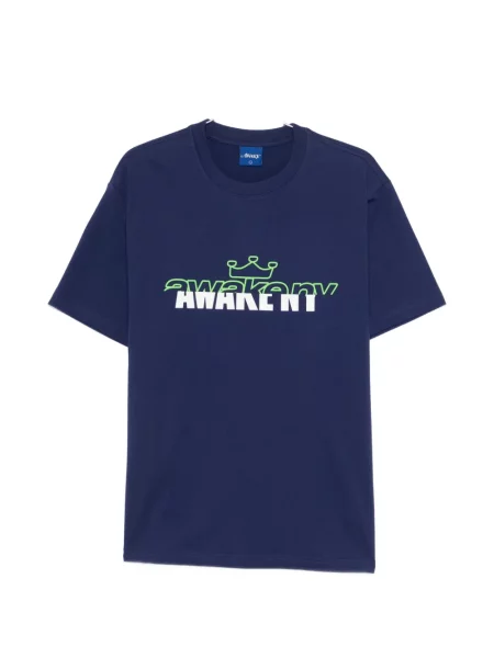 Majica Awake Ny s autogramom plava