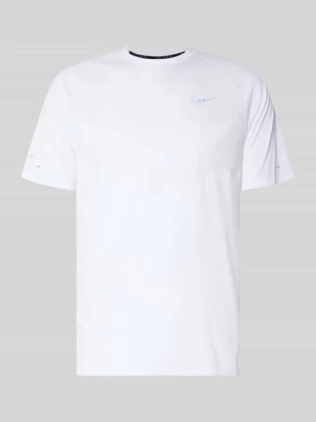 Koszulka funkcyjna z logo i okrągły dekolt model Stride' Nike Training biała
