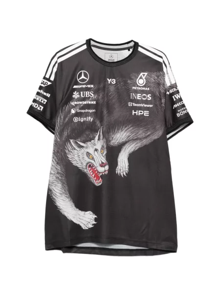 Tričko Y-3 s potiskem černé