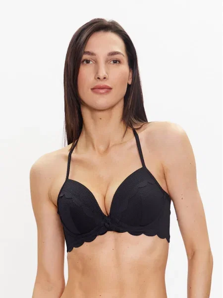 Hunkemöller Bikini partea de sus Scallop negru