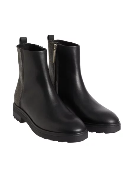 Buty do kostki Calvin Klein skórzane czarne