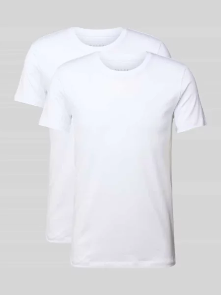 T-shirt z okrągłym dekoltem model Daily Comfort' Falke biała