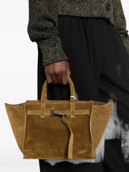 Τσάντα shopper Benedetta Bruzziches σουέτ καφέ