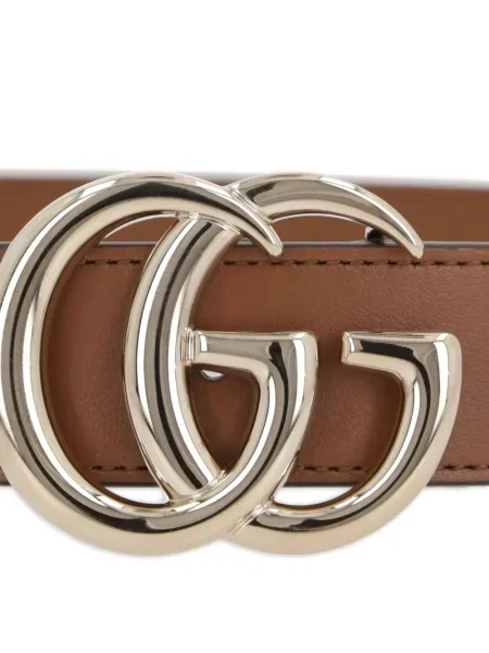 Cu centură curea Gucci din piele cu cataramă maro
