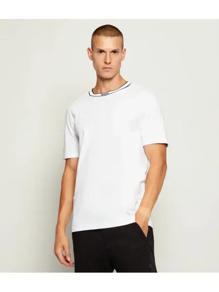 BOSS Green tricou din Tee 5 alb