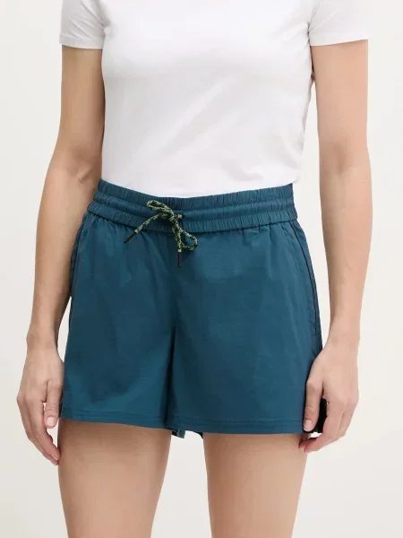 Smartwool pantaloni scurți outdoor uni medium waist turcoaz