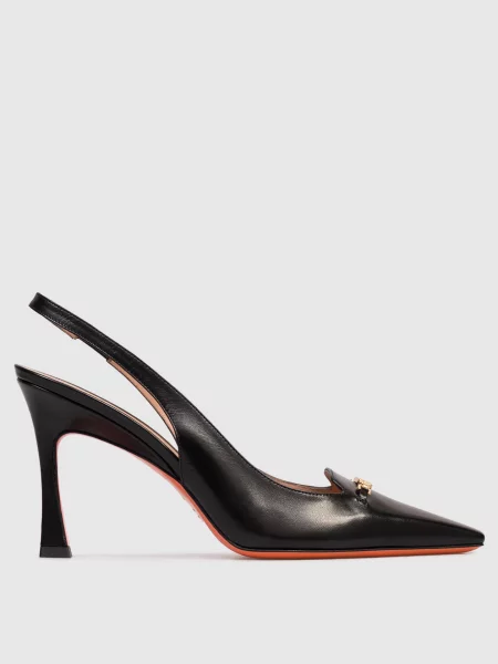 Шкіряні босоніжки Santoni чорні