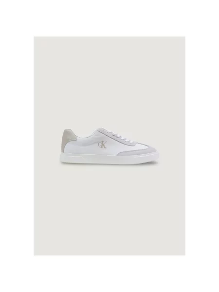 Pantofi Calvin Klein Jeans din piele alb