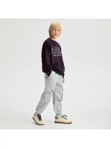 Reserved Kalhoty jogger s světle šedá