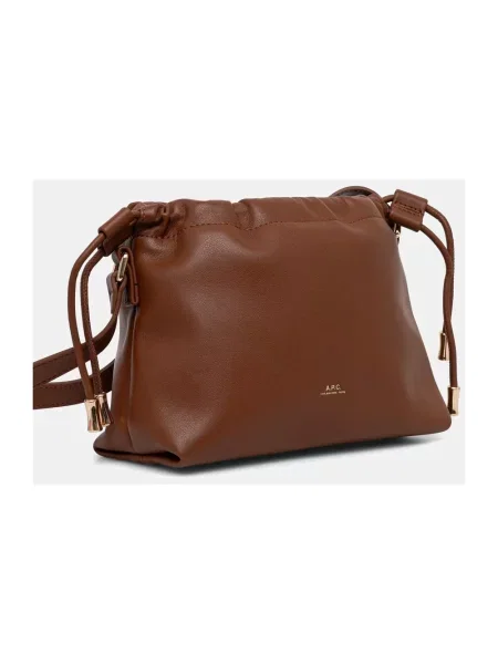 A.P.C. Sac Ninon Mini torebka crossbody z imitacji skóry brązowa