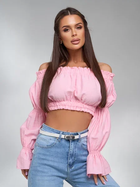 Лляний Топ ISSA Plus рожевий