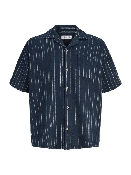 JACK & JONES Košile JJEBRADLEY námořnická modř / světlemodrá bílá