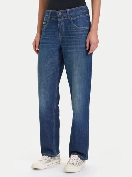 Guess Jeans Jeansy Boyfriend Fit niebieski