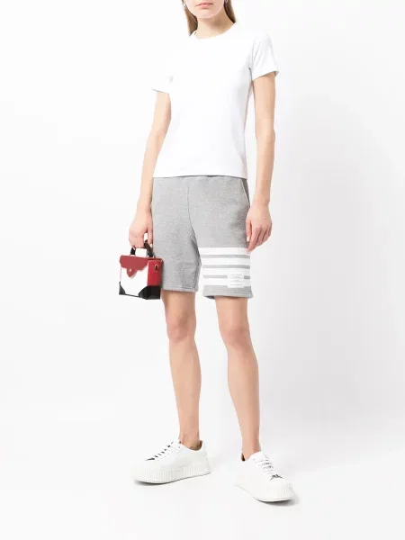 Dryžuotos šortai Thom Browne pilka