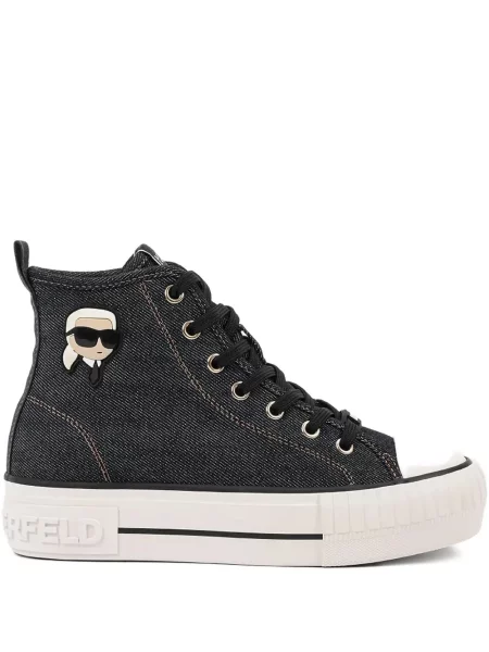 Sneakerși Karl Lagerfeld cu platformă albastru