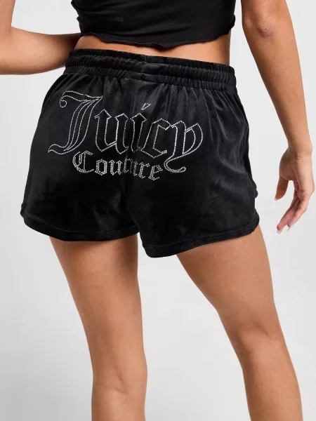Juicy Couture Szorty Diamente Logo czarne