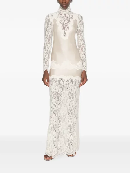 Lung rochie maxi Rabanne din dantelă