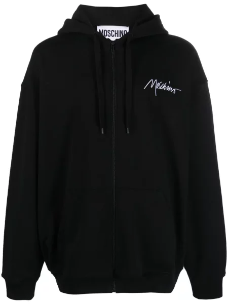 Hanorac cu glugă Moschino cu imagine negru