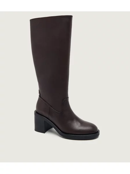 HUGO De piele cizme cu Nalie_Boot_shlt maro