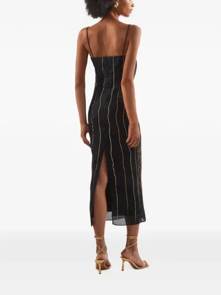 Rochie midi Taller Marmo cu bretele negru