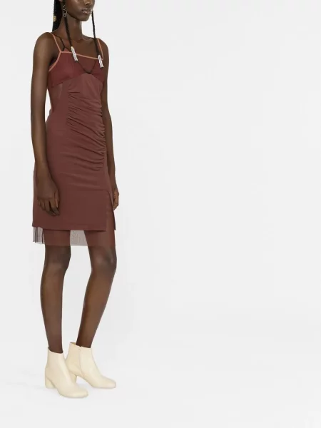 Rochie mini Helmut Lang drapată maro