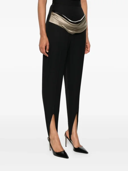 Spodnie Burc Akyol drapowane czarne