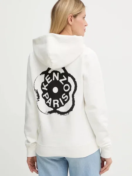 Kenzo hanorac de cu glugă cu imprimeu alb